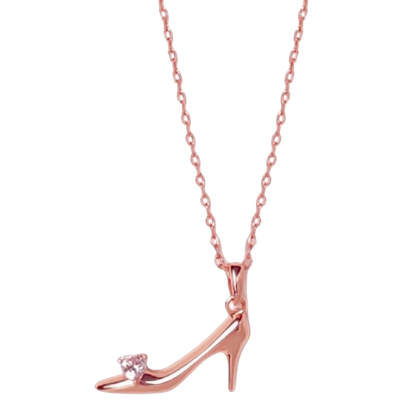 Twinkle Sweet Step Necklace Pink Gold
