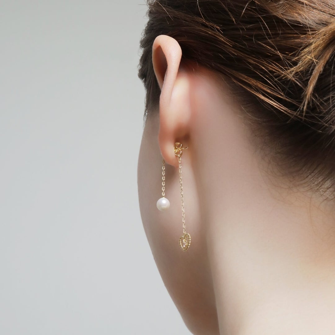 Heart Light Pearl Pierce(Gold) | TwO hundRED